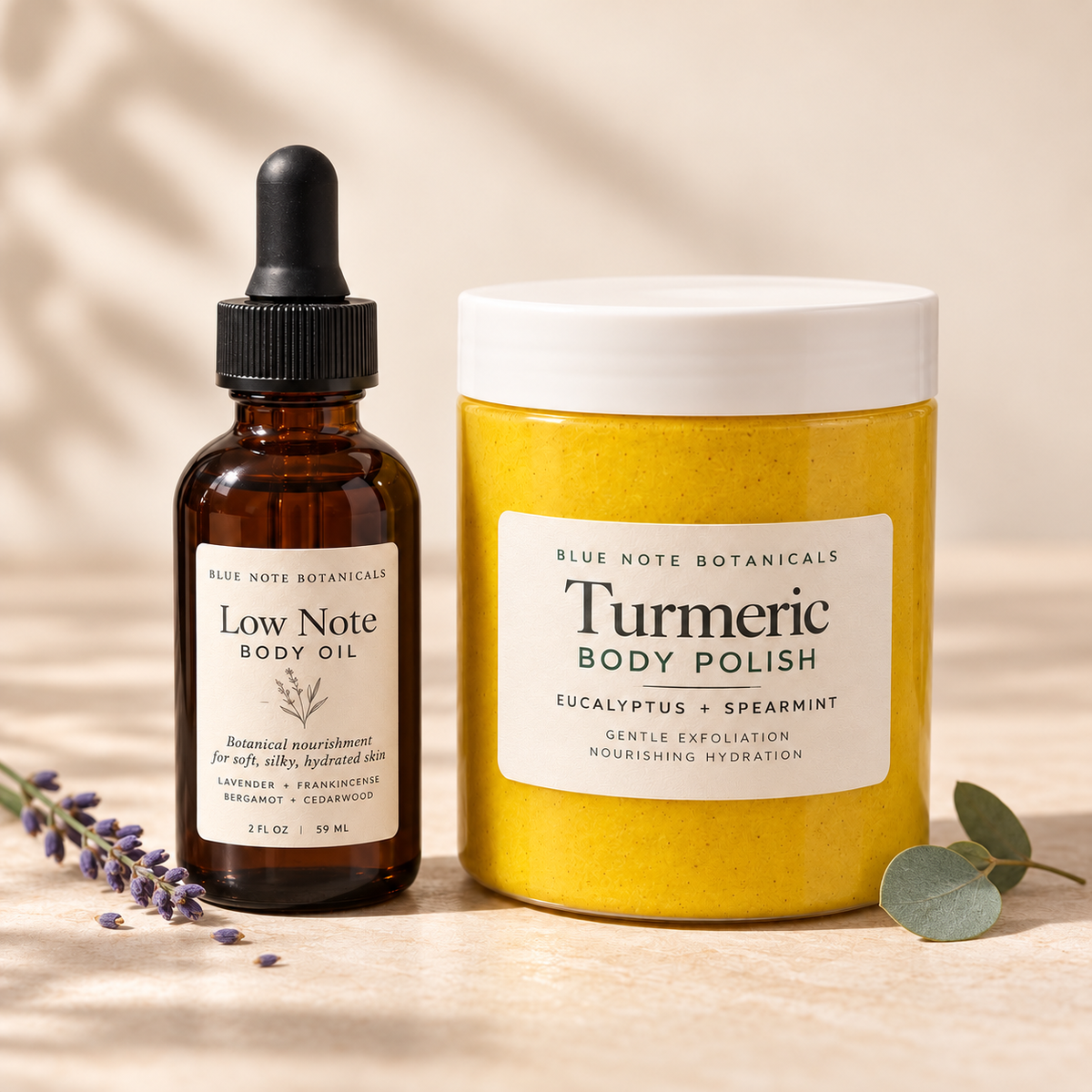 Emulsified Sugar Scrub + Low Note Body Oil Duo
